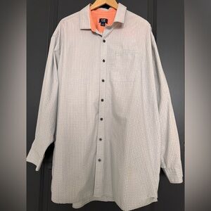 Cutter & Buck Shirt 2XB Big & Tall Button Down Contrast Collar Performance